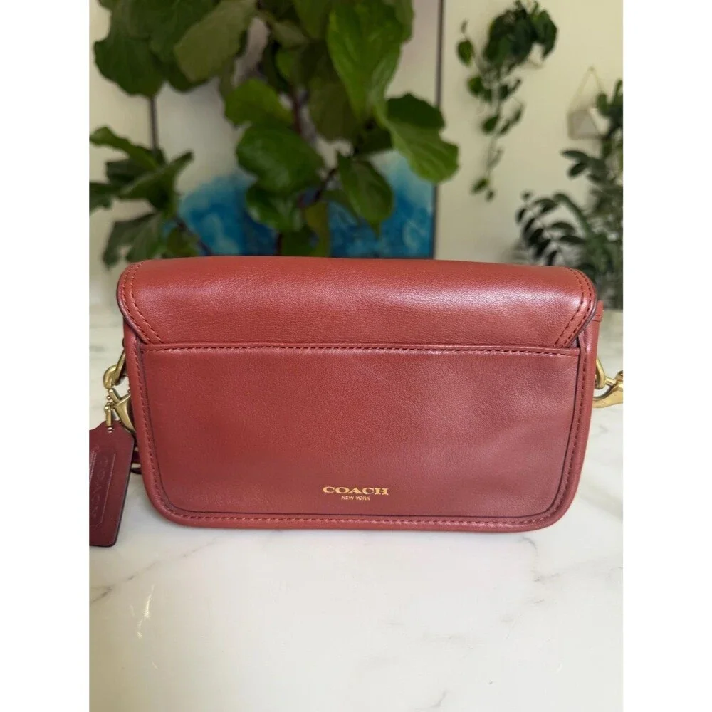 Coach Legacy Leather Penny Shoulder Crossbody Bag 19914 British Tan Cognac
